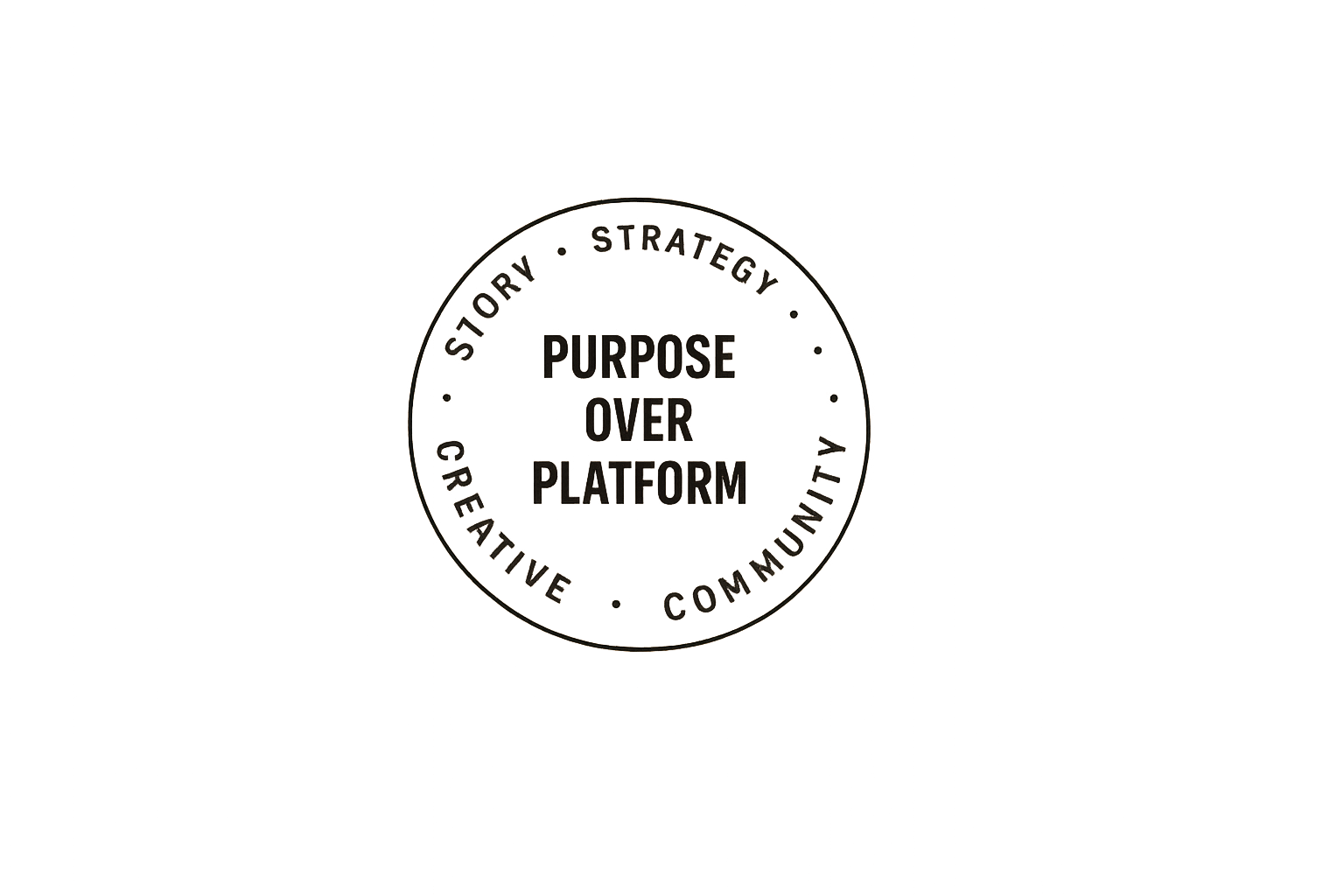 Purpose Over Platform brand mark